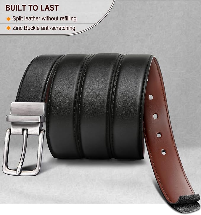 Men's Belt, Reversible Belt Adjustable For Gift Men 1.25” view 4