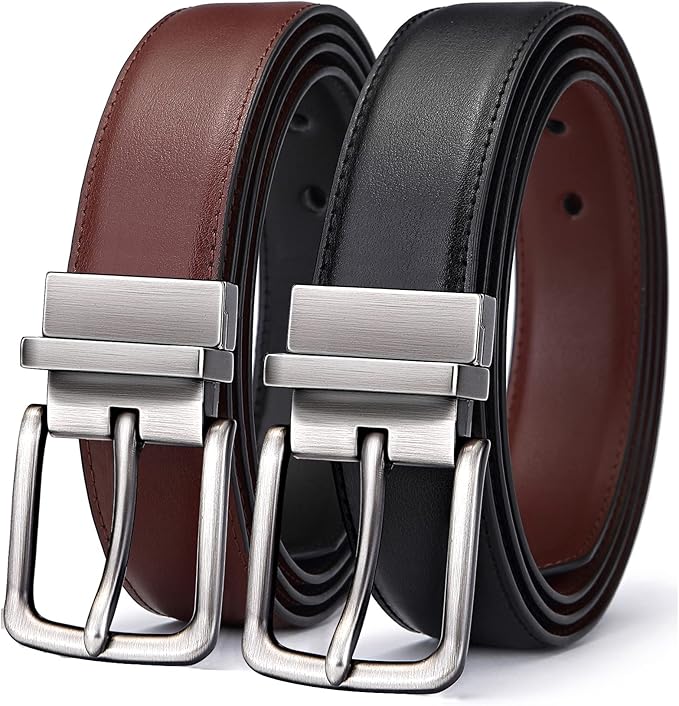 Men's Belt, Reversible Belt Adjustable For Gift Men 1.25”