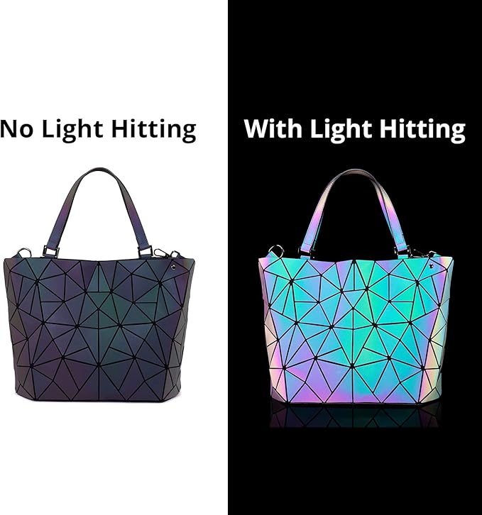 Geometric Luminous Purses and Handbags Holographic Reflective Crossbody Bag view 2