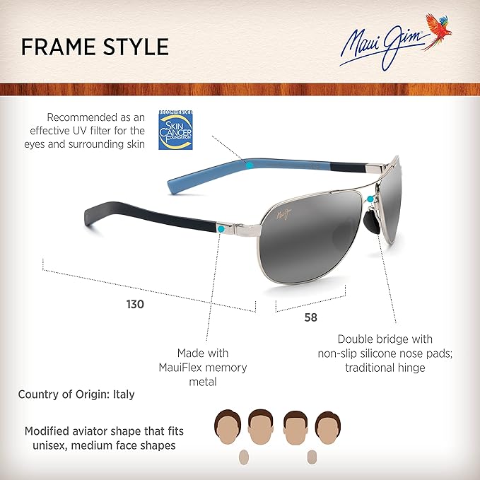 Men's and Women's Guardrails Polarized Aviator Sunglasses view 4