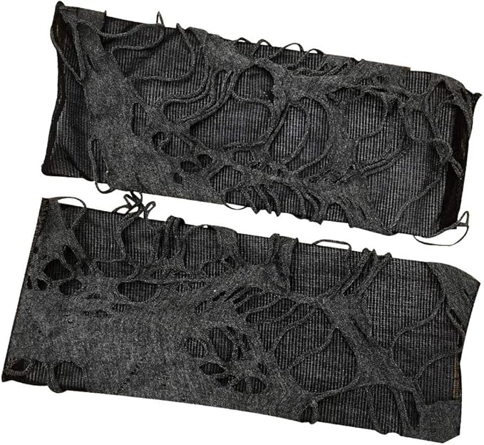 Women's Punk Fingerless Glove Cosplay Ripped Gloves for Halloween Costume Party 1Pair view 4