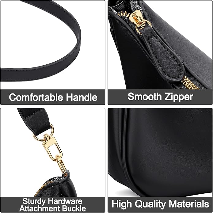 Shoulder Bag for Women Cute Hobo Purses and Handbags Retro Clutch view 3